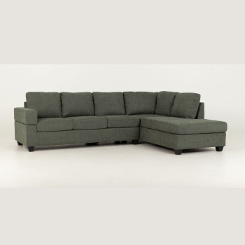 Chester Right Hand Facing Chaise Sofa, Green