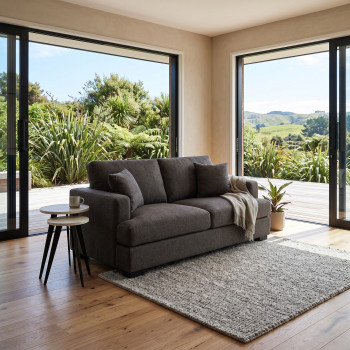 Milana 2 Seater Sofa, Charcoal