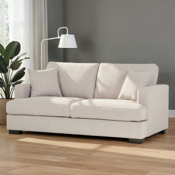 Milana 2 Seater Sofa, Light Grey