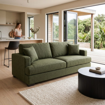 Milana 3 Seater Sofa, Green