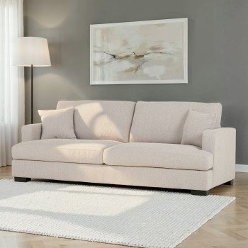 Milana 3 Seater Sofa, Light Grey