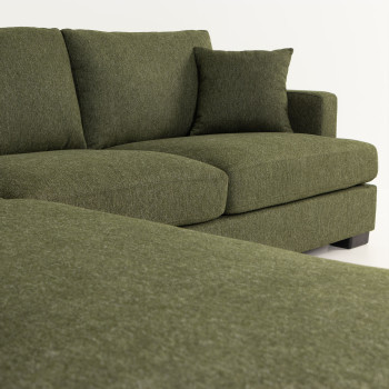 Milana 4 Seater Corner Chaise Left Hand Facing, Green