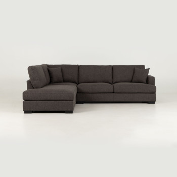 Milana 4 Seater Corner Chaise Left Hand Facing, Charcoal