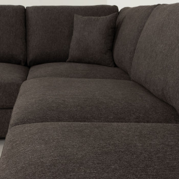 Milana 4 Seater Corner Chaise Left Hand Facing, Charcoal