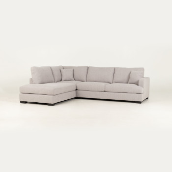 Milana 4 Seater Corner Chaise Left Hand Facing, Light Grey