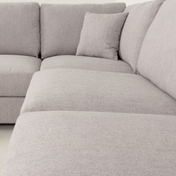 Milana 4 Seater Corner Chaise Left Hand Facing, Light Grey