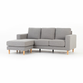 Marley Reversible Chaise Sofa, Light Grey