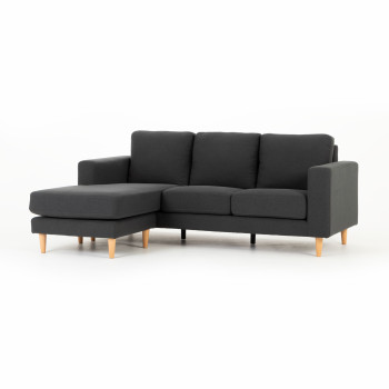 Marley Reversible Chaise Sofa, Dark Grey