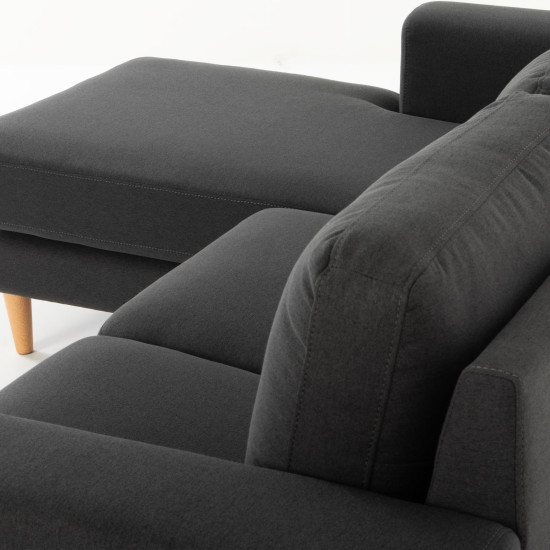 Marley Reversible Chaise Sofa, Dark Grey
