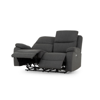 Kyle 2 Seater Electric Recliner, Charcoal