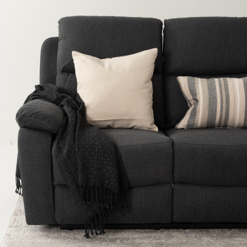 Kyle 2 Seater Electric Recliner, Charcoal