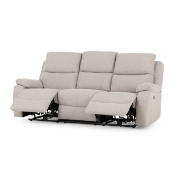 Kyle 3 Seater Electric Recliner, Light Grey