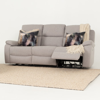 Kyle 3 Seater Electric Recliner, Light Grey