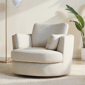 Grayson Swivel Chair, Light Grey