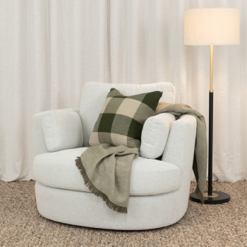 Grayson Swivel Chair, Light Grey