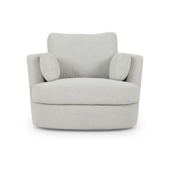 Grayson Swivel Chair, Light Grey