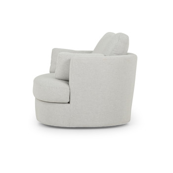 Grayson Swivel Chair, Light Grey