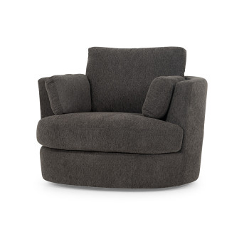 Grayson Swivel Chair, Charcoal