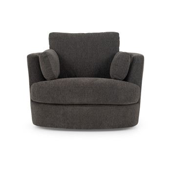 Grayson Swivel Chair, Charcoal
