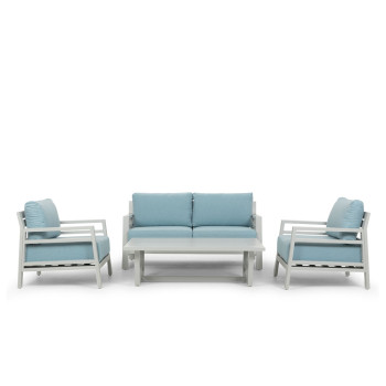 Mykonos Outdoor Coffee Table, Light Grey
