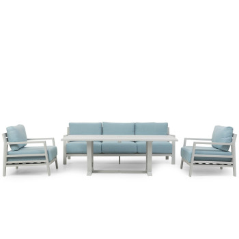 Mykonos Outdoor Low Dining Table - W190, Light Grey