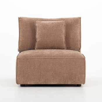 Kinsley Modular 1.5 Seater Armless Sofa, Brown