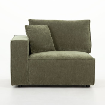 Kinsley Modular 1.5 Seater Left Hand Facing Sofa, Green