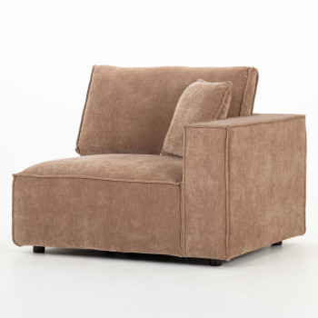 Kinsley Modular 1.5 Seater Right Hand Facing Sofa, Brown