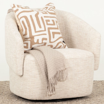 Helena Swivel Chair, Natural