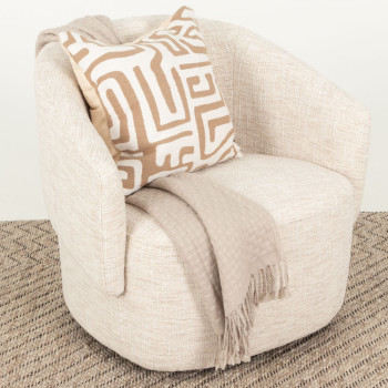 Helena Swivel Chair, Natural