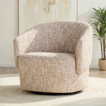 Helena Swivel Chair, Light Brown