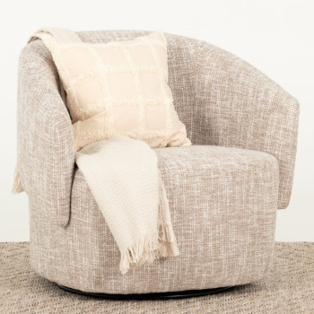 Helena Swivel Chair, Light Brown