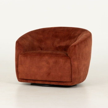 Janey Swivel Chair, Rust