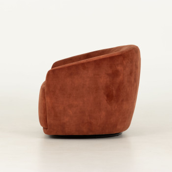 Janey Swivel Chair, Rust