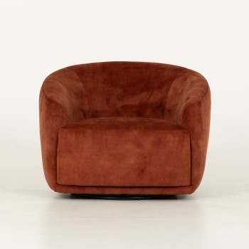 Janey Swivel Chair, Rust