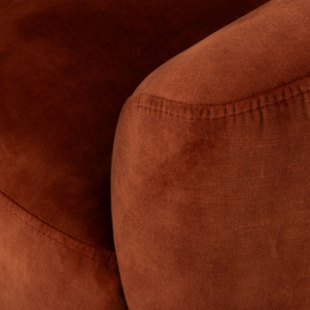 Janey Swivel Chair, Rust