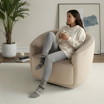 Janey Swivel Chair, Taupe