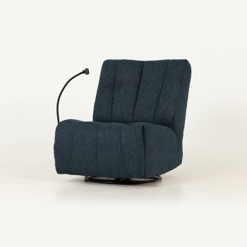 Hannah Swivel Recliner, Blue