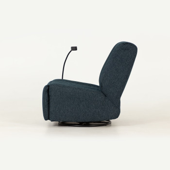 Hannah Swivel Recliner, Blue