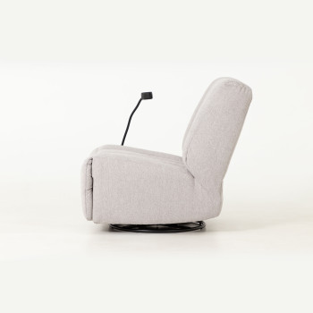 Hannah Swivel Recliner, Light Grey