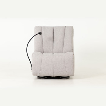 Hannah Swivel Recliner, Light Grey