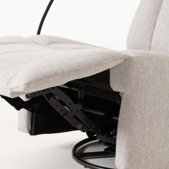 Hannah Swivel Recliner, Light Grey