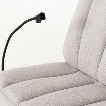 Hannah Swivel Recliner, Light Grey