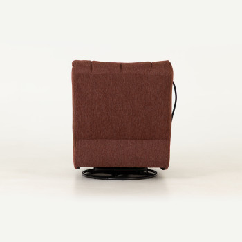 Hannah Swivel Recliner, Rust Brown