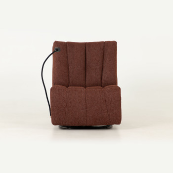 Hannah Swivel Recliner, Rust Brown