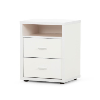 Alfie 2 Drawer Bedside, White