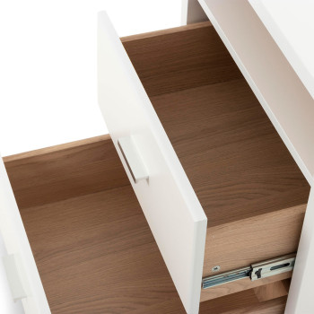 Alfie 2 Drawer Bedside, White