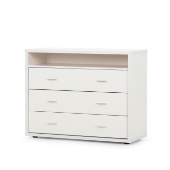 Alfie 3 Drawer Lowboy, White