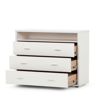 Alfie 3 Drawer Lowboy, White