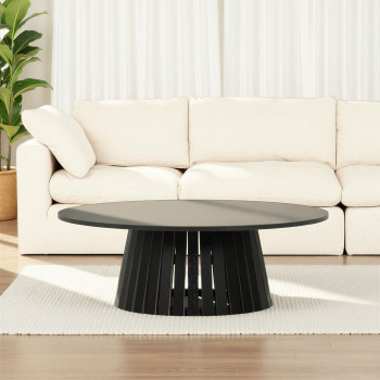 Ambrose Round Coffee Table KD, Black